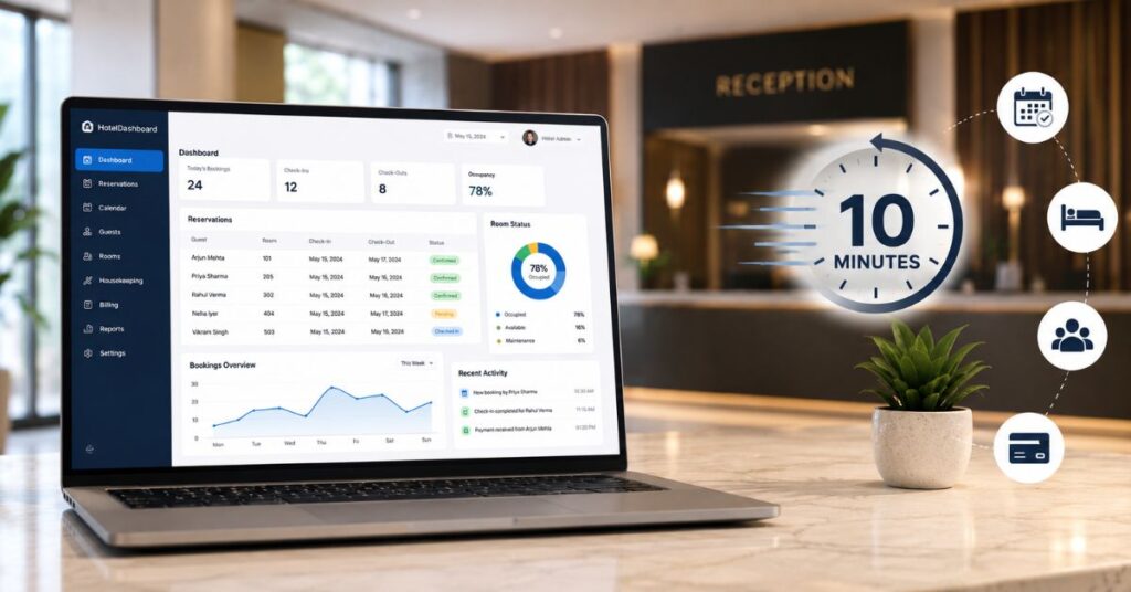 Manage Hotel Bookings in 10 Minutes with Hotel Software